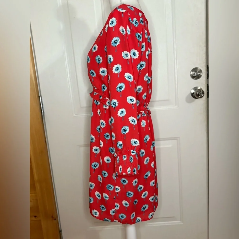 J. Crew Factory Red Longfellow Floral Dress size 8